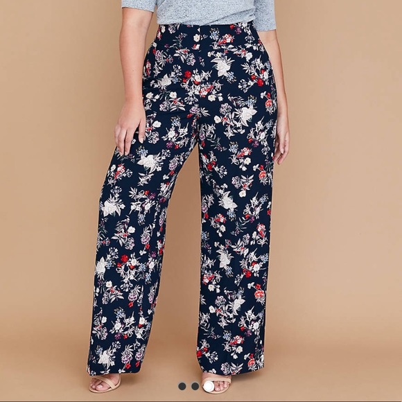 Lane Bryant Allie Wide Leg Pant Floral 